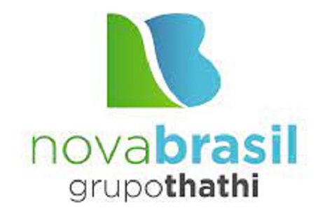 “Logotipo da Nova Brasil FM — emissora de rádio que utiliza os serviços da T&H Wash para limpeza de carpetes em estúdios e áreas administrativas.”