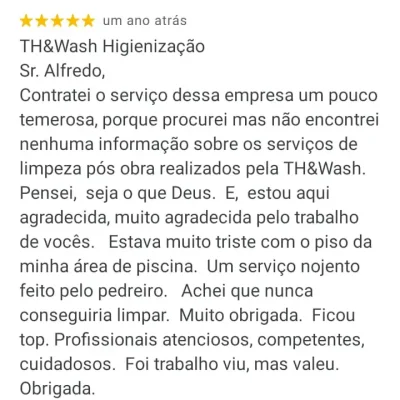 Nada como ver o ambiente limpo e pronto para uso depois da reforma! Equipe cuidadosa, eficiente e muito profissional. Super indico!
